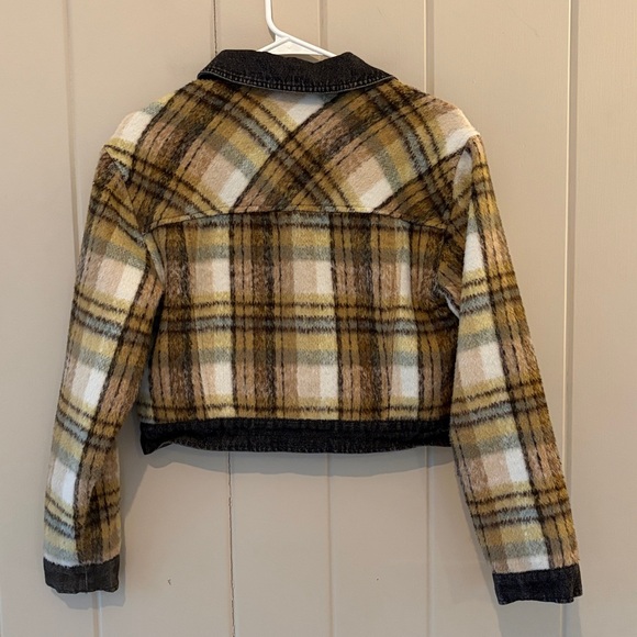 7 For All Mankind Plaid Cropped Jacket - Picture 4 of 7
